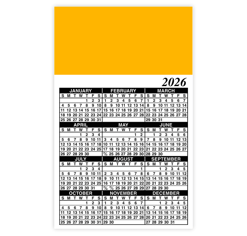 Full Color Calendar Magnet - .036"-default