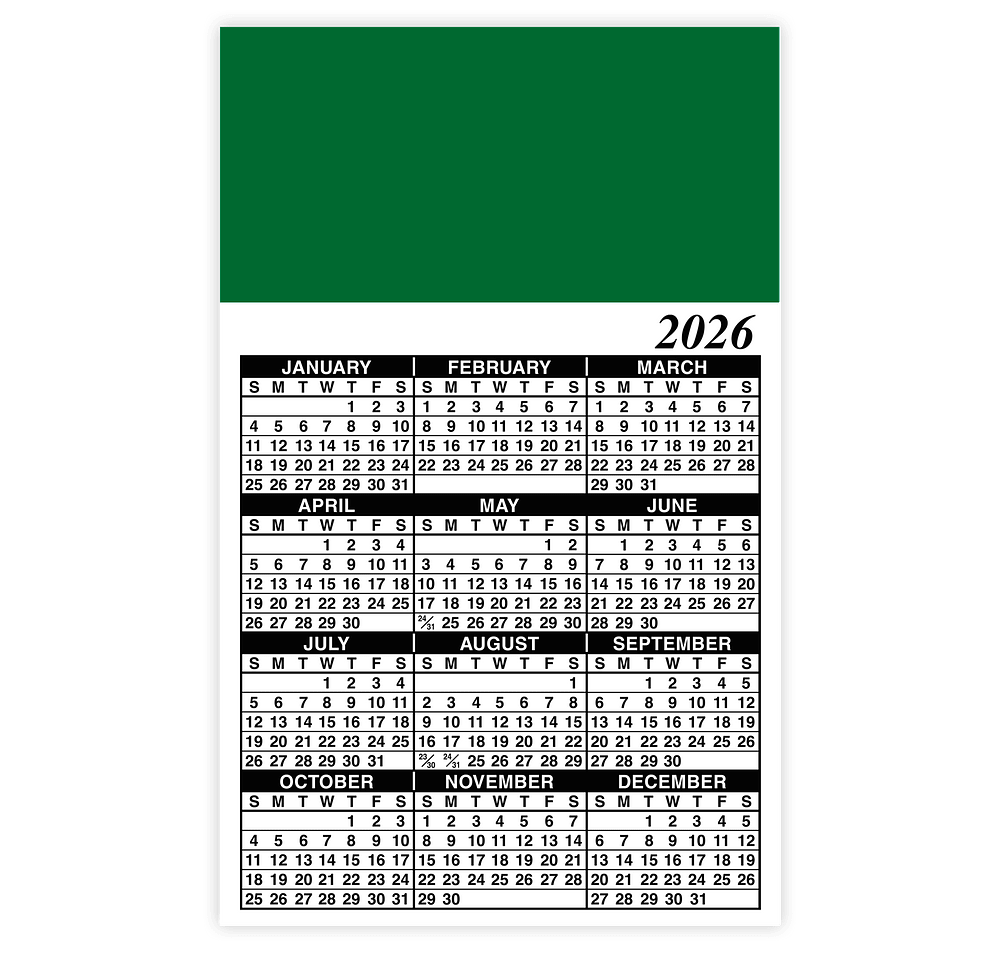 Full Color Calendar Magnet - .036"-default