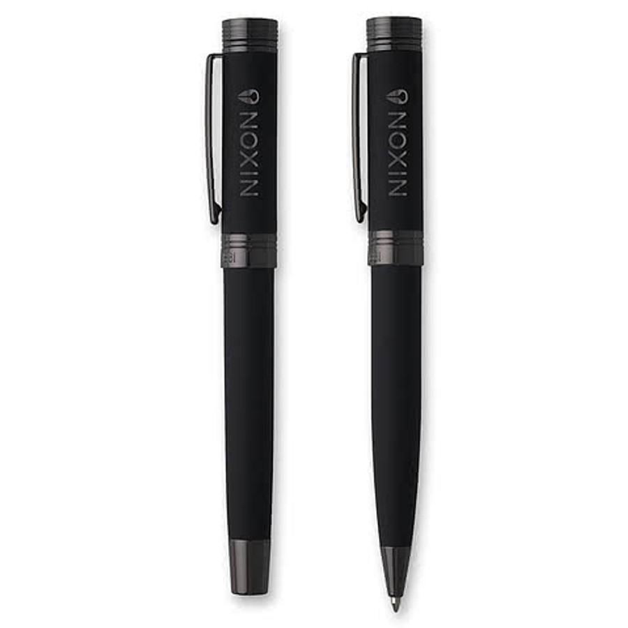 Cerruti 1881 Zoom Ballpoint & Fountain Pen Gift Set in Black