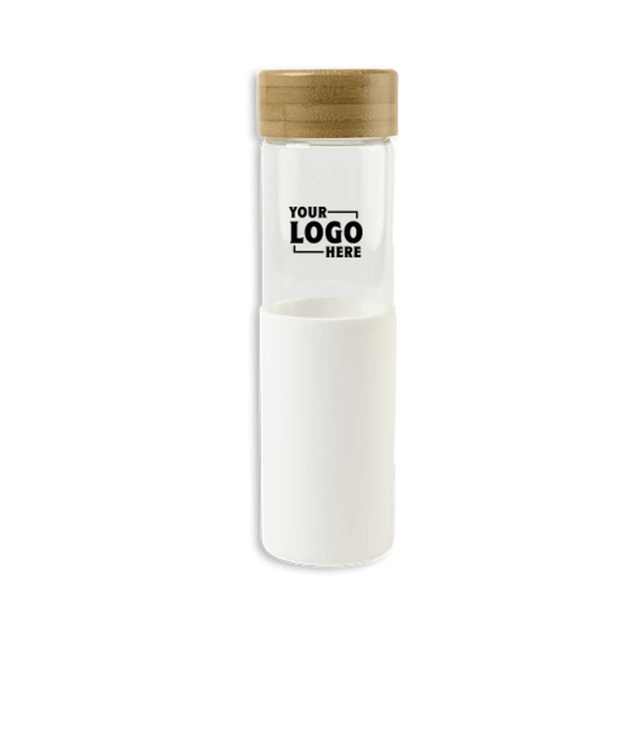 20 oz. Aviana Journey Glass Water Bottle in White
