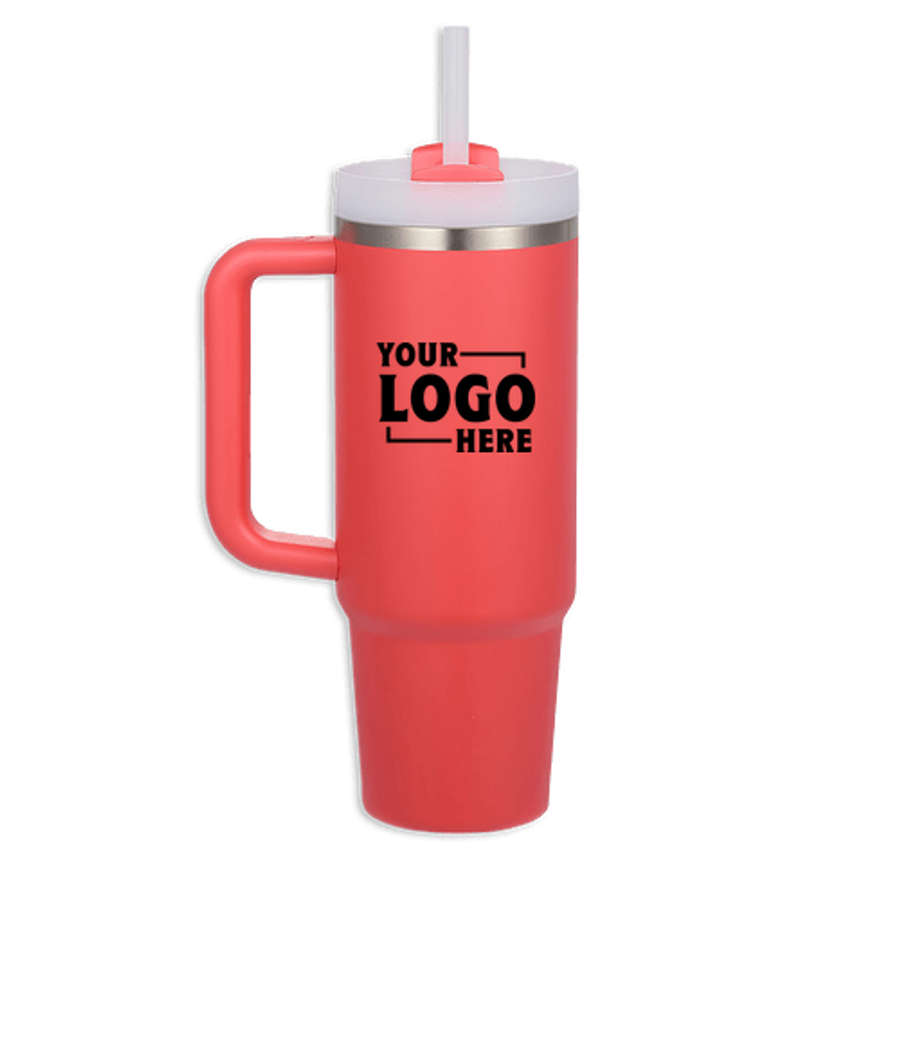 Stanley 30 oz. Quencher H2.0 FlowState Tumbler in Hot Coral