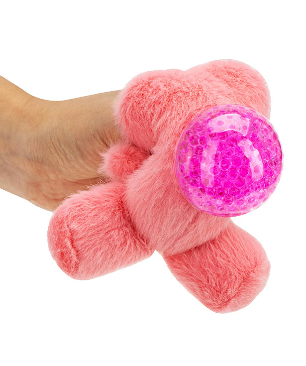 Stress Busters Fluffy Heart Plush Gel Stress Reliever