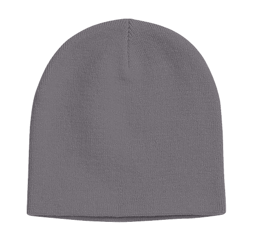 Acrylic Knit Beanie in Gray