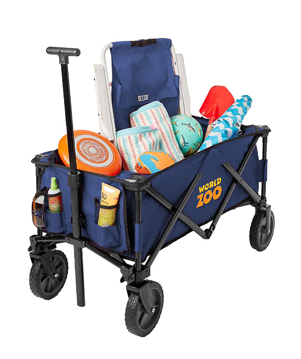 Full Color Compact Folding Wagon - 2 Imprint Locations