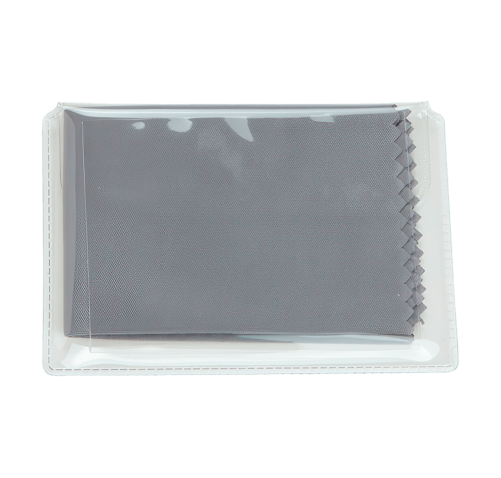 6" x 6" Microfiber Cleaning Cloth with Clear Case-default