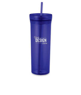 22 oz. Sauron Tumbler with Straw - Color: Translucent Royal Blue
