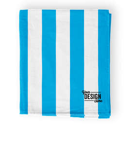 Port Authority Midweight Embroidered Cabana Stripe Beach Towel - Color: Turquoise