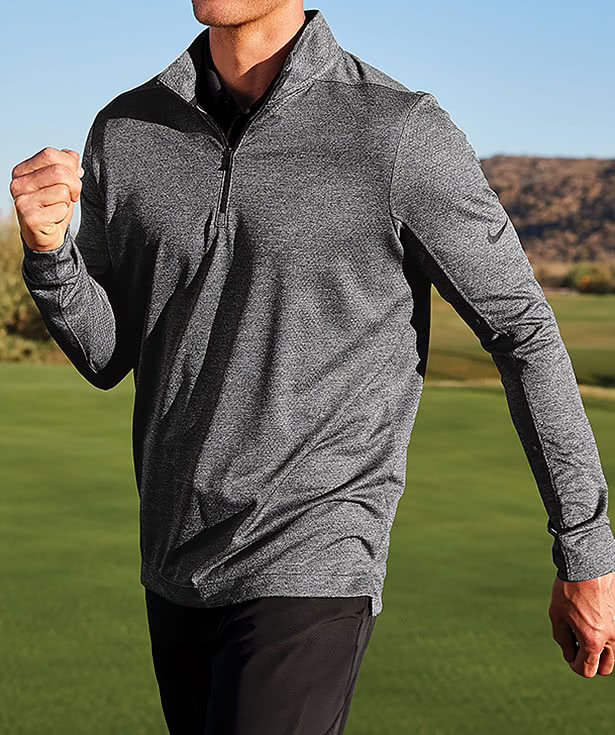Nike Dry Textured Half Zip Performance Shirt