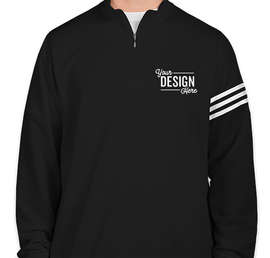 Adidas ClimaLite Quarter Zip Performance Pullover - Color: Black / White