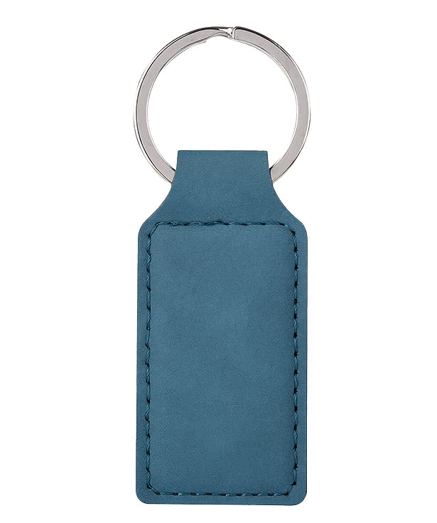 Laser Engraved Belvedere Stitched Keychain