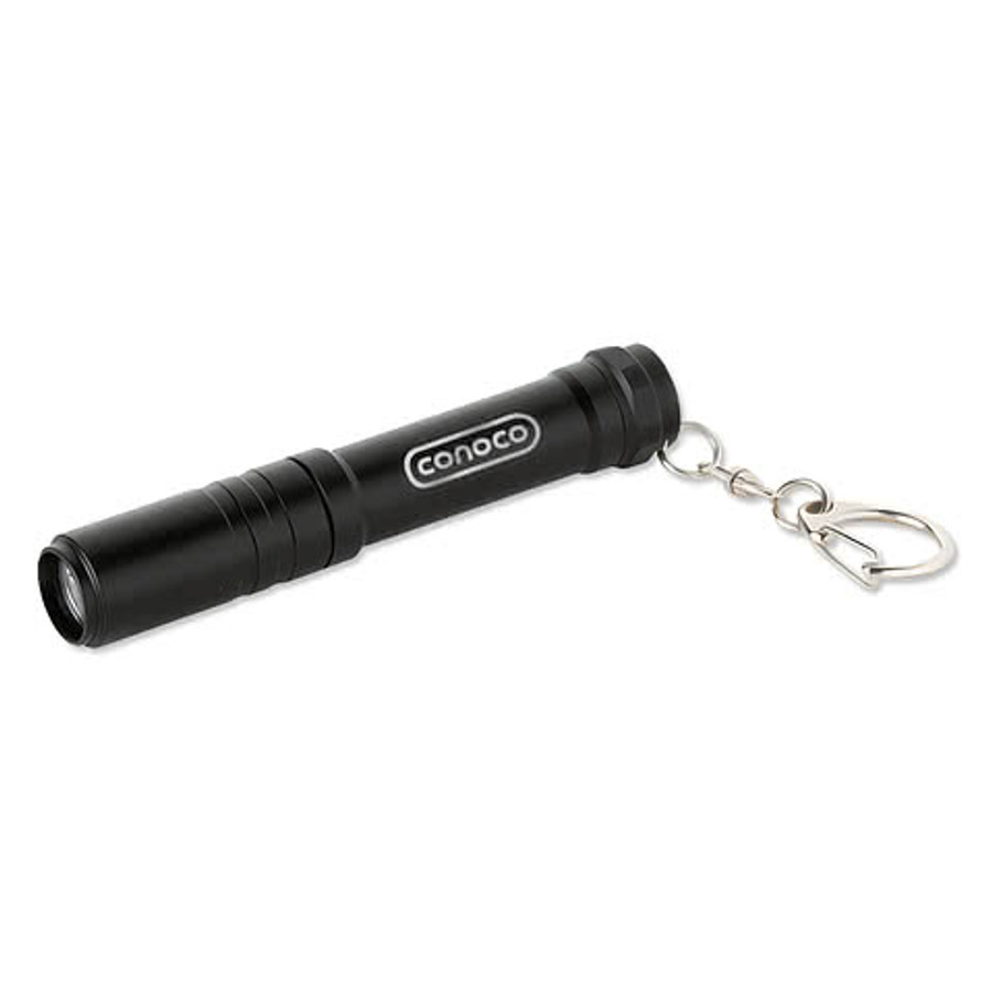 Laser Engraved Basecamp Pathfinder Flashlight Keychain in Black