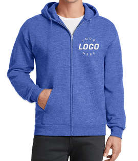 Port & Company Core Zip Hoodie - Color: Heather Royal