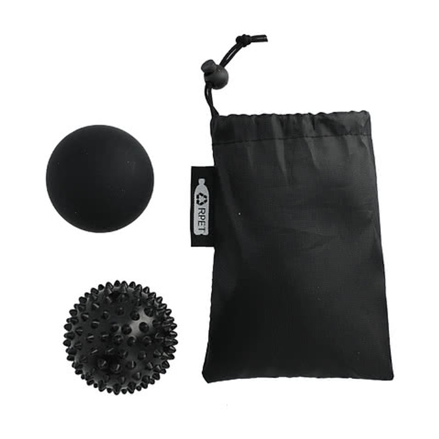 Oasis Recycled 2-Piece Massage Ball Set in Black