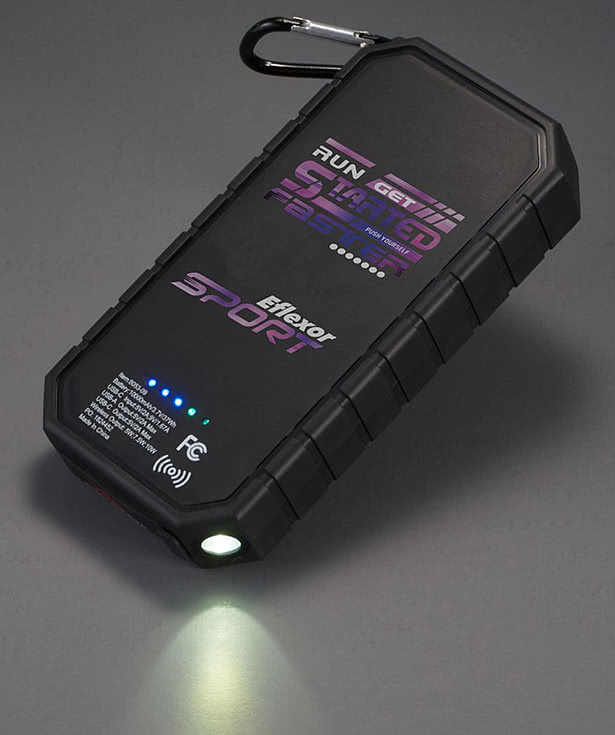 High Sierra® IPX 5 Solar Fast 10,000 mAh Portable Wireless Power Bank