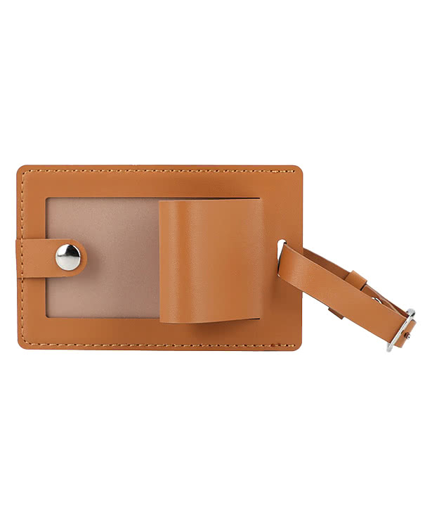 Debossed Pineapple Leather Luggage Tag