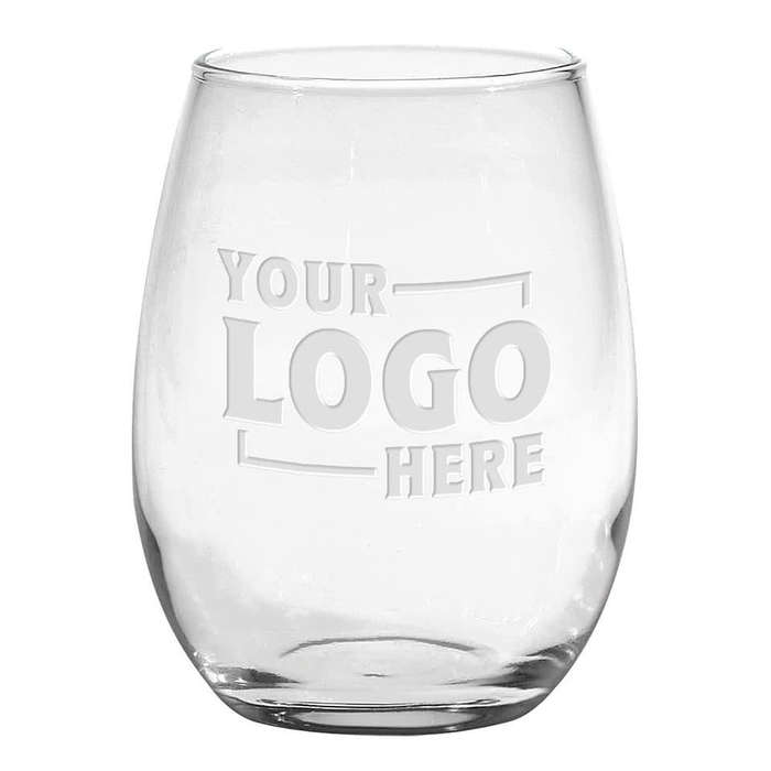 Laser Engraved 15 oz. Stemless Wine Glass