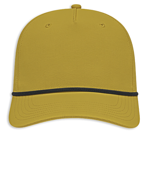 Cap America Athletic Rope Snapback Baseball Hat - Embroidered in Dijon / Black
