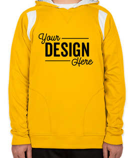 Team 365 Contrast Performance Pullover Hoodie - Color: Sport Athletic Gold / White