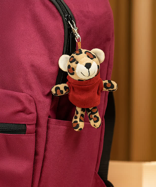 Full Color Wild Bunch 4" Leopard Plush Animal Keychain