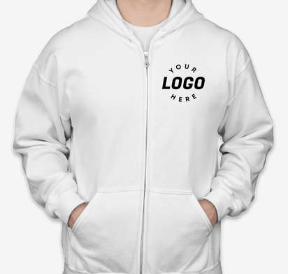 Design Custom Printed Gildan Zip Front Hoodies Online at CustomInk