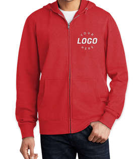 District V.I.T. Zip Hoodie - Embroidered - Color: Classic Red