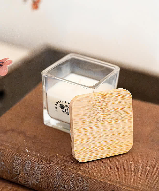 Mini Scented Candle with Bamboo Lid