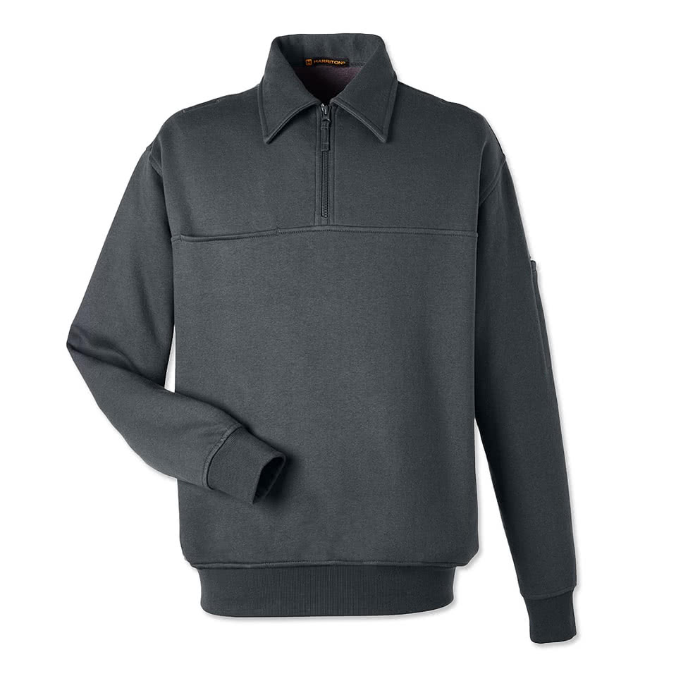 Harriton ClimaBloc Heavyweight Tactical Quarter Zip Pullover