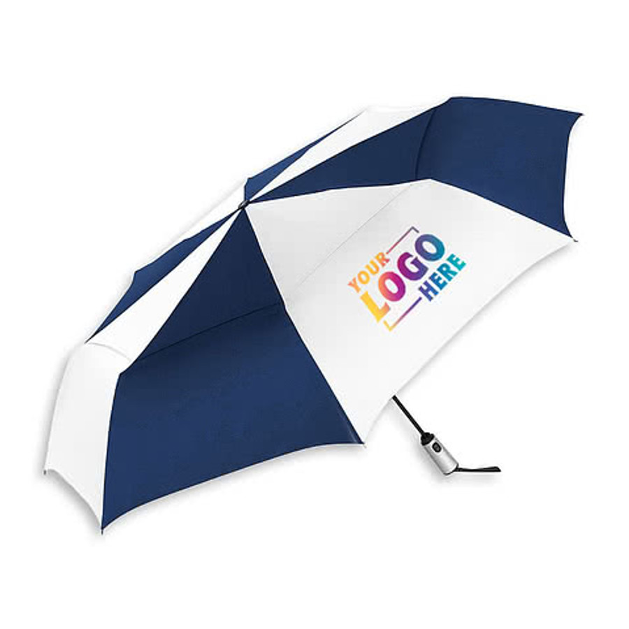 54" Arc ShedRain Windjammer Auto Open/Close Vented Jumbo Umbrella in Navy Blue