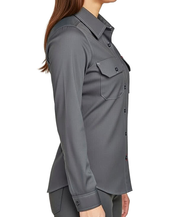 Bulwark Women's Flame Resistant Flex Knit Button Down Work Shirt
