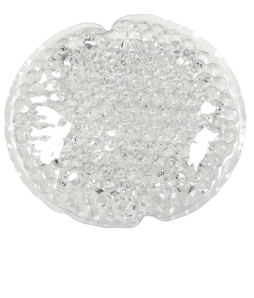 Full Color Round Aqua Pearls Hot/Cold Pack in Clear