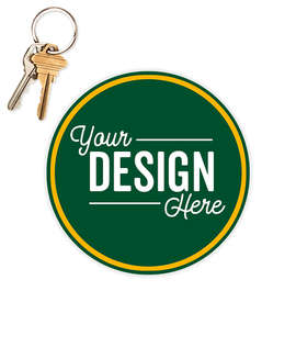 5.5 in. Circle Car Magnet w/ contrast trim - Color: Forest Green / Athletic Gold