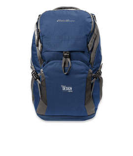 Eddie Bauer Tour Ripstop 17" Computer Backpack - Color: Sapphire Blue / Grey Steel
