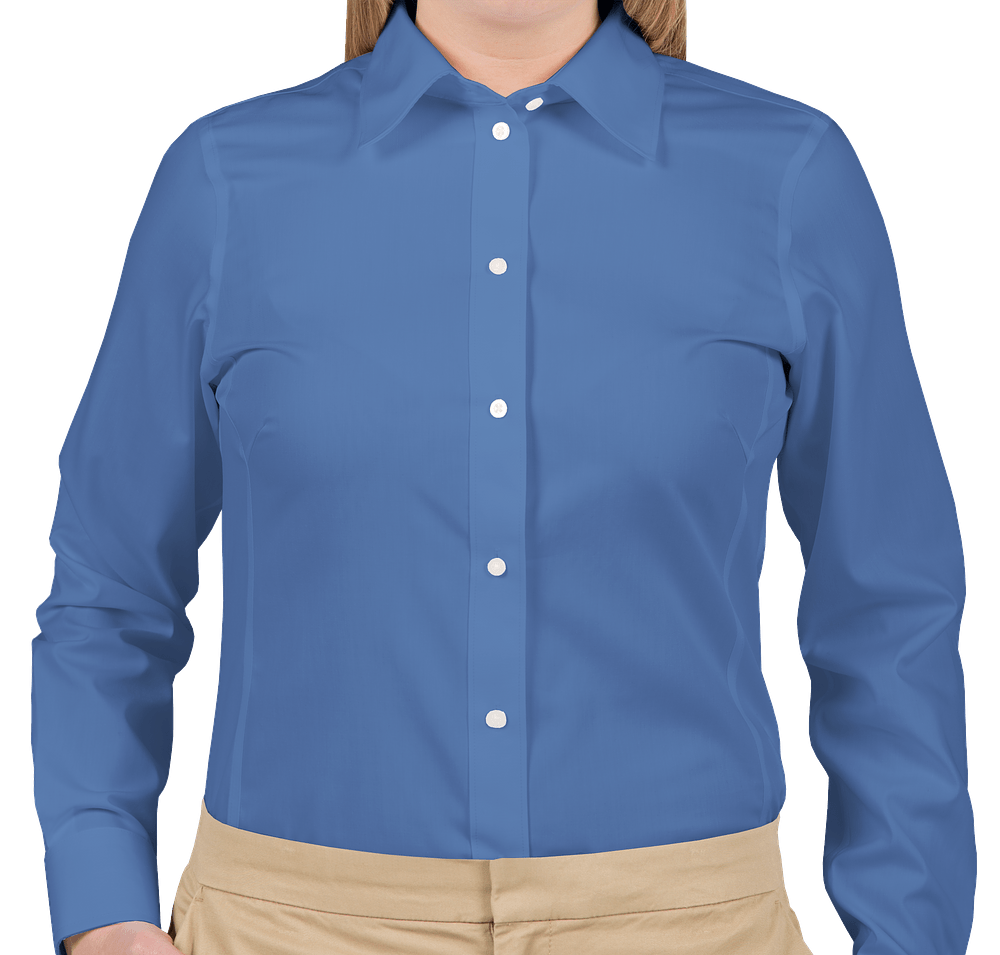 Devon & Jones Women's Solid Dress Shirt - Embroidered-default
