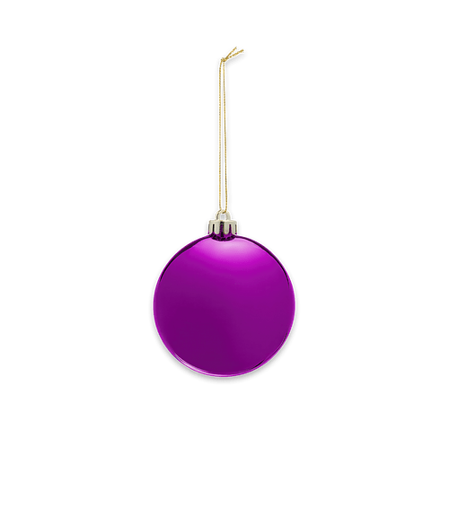 Chrome Round Disk Ornament in Chrome Round Disk Ornament Pur