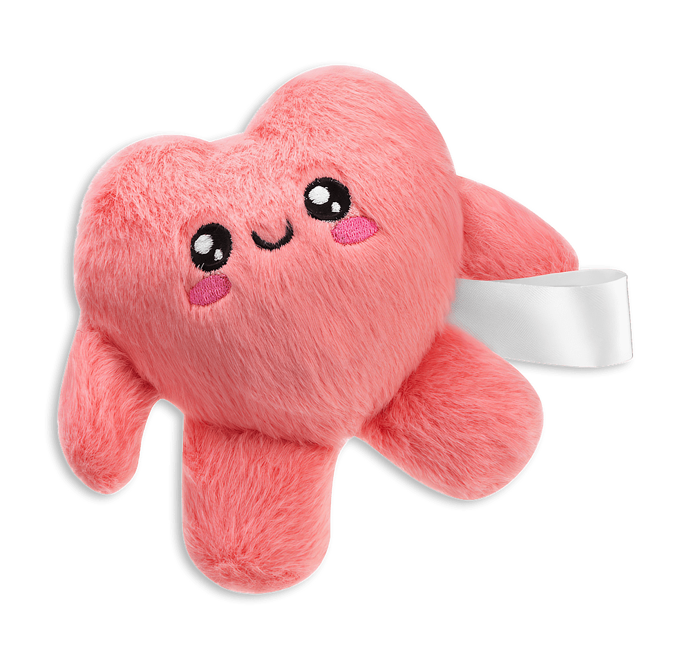 Stress Busters Fluffy Heart Plush Gel Stress Reliever-default