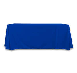 Full Color 6' Poplin Throw Tablecloth - Color: Royal Blue