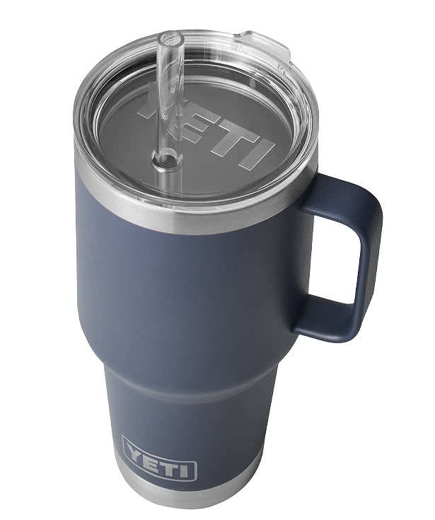 YETI Laser Engraved 35 oz. Rambler Insulated Travel Mug with Straw