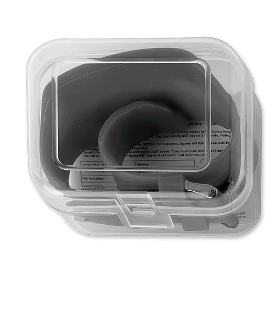 Silicone Pedometer Activity Watch in Black