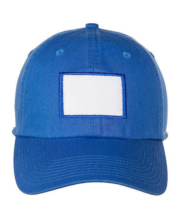 Ahead Largo Washed Twill Baseball Hat - White Rectangle Patch - Printed