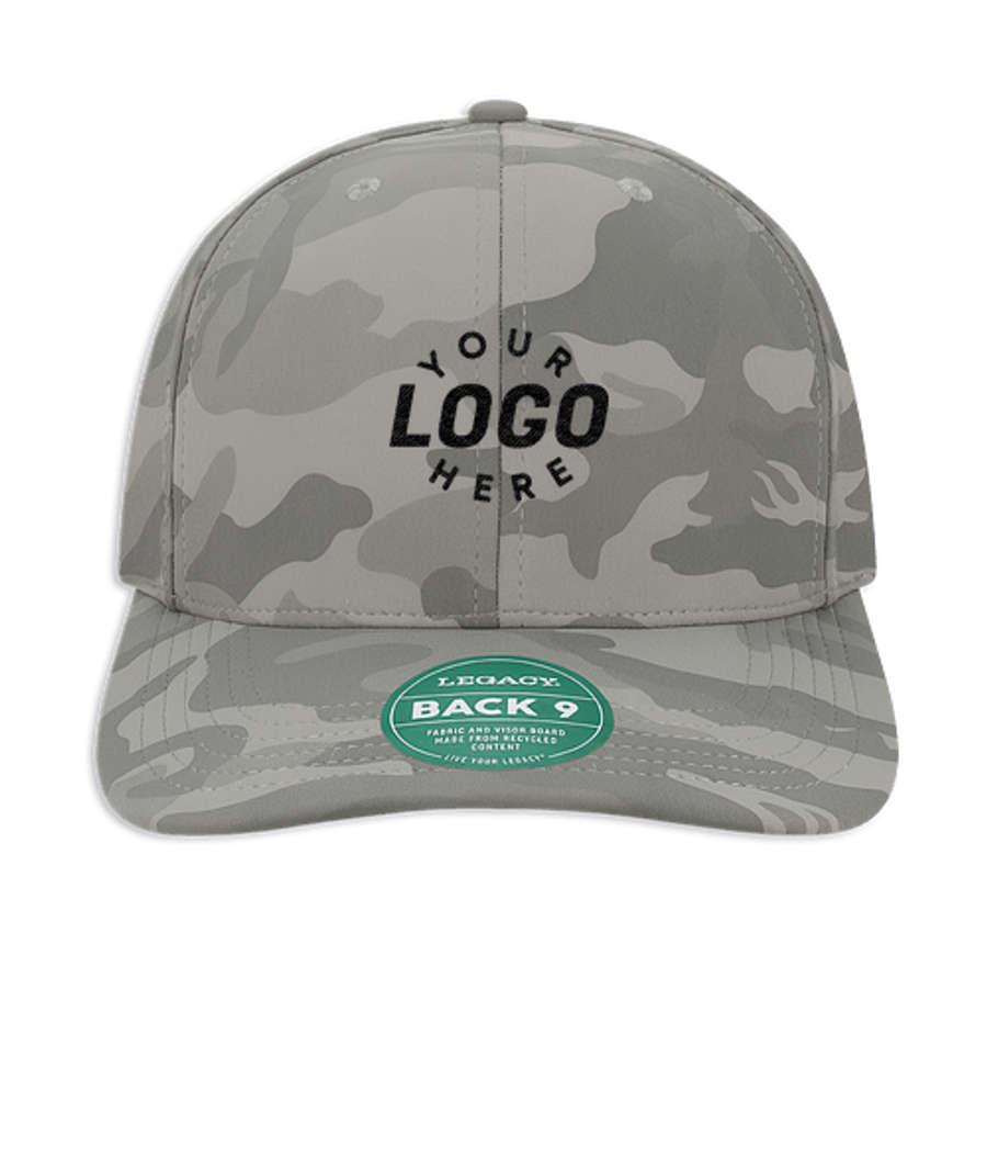 Legacy Back Nine Recycled Snapback Baseball Hat in Storm Camo