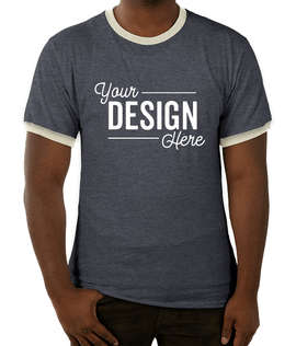 Canada - Champion Premium Fashion Ringer T-shirt - Color: Navy Heather / Chalk White