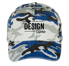 Valucap Bio-Washed Camo Hat - Color: Royal Camo