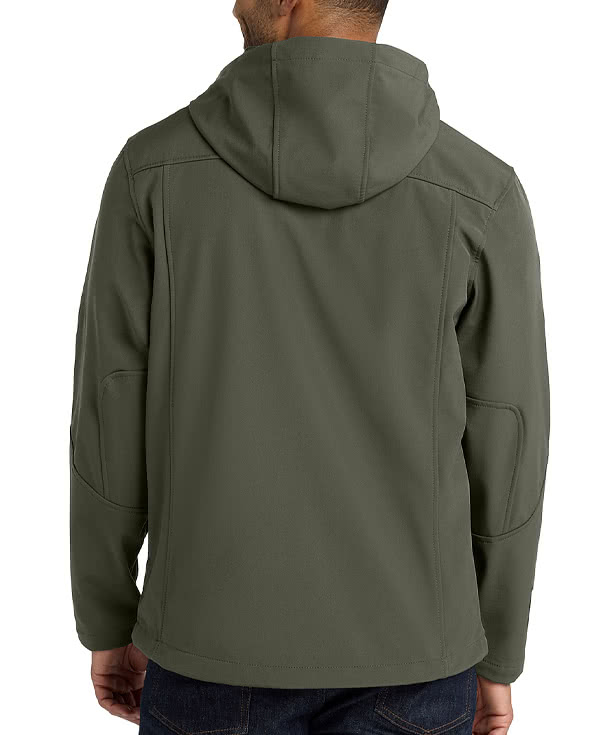 Port Authority Textured Hooded Soft Shell Jacket