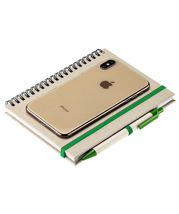 Prairie Fragrant Grass Recycled Spiral Notebook with Pen