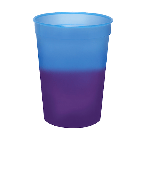 12 oz. Mood Plastic Stadium Cup in Blue To Purple