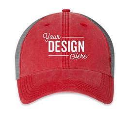 Legacy Dashboard Trucker Hat - Color: Scarlet Red / Grey