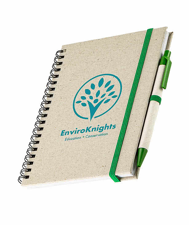 Prairie Fragrant Grass Recycled Spiral Notebook with Pen
