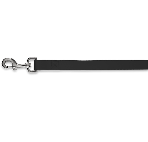 Full Color 5 ft. Premium Pet Leash, 1" Wide in Black