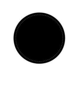 Full Color 3 in. Circle Vinyl Decal - Color: Black