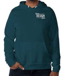 Embroidered Bella + Canvas Ultra Soft Pullover Hoodie - Color: Atlantic